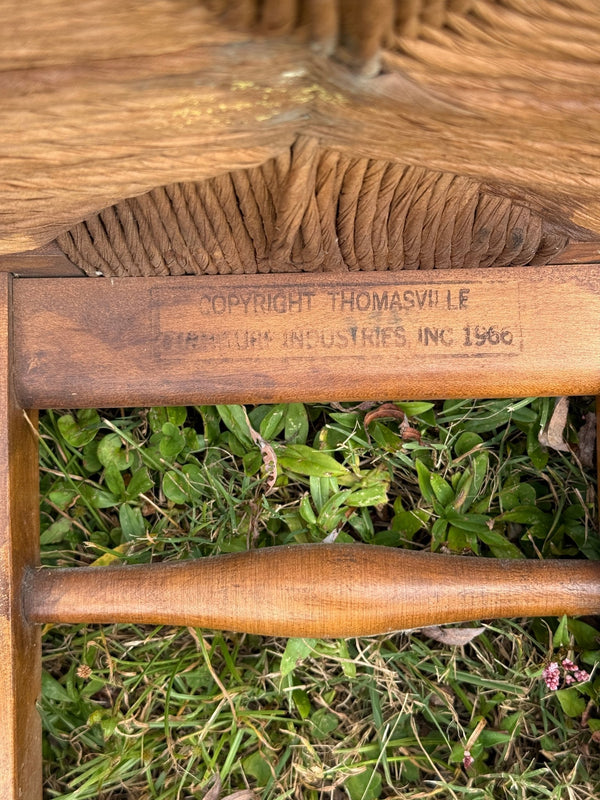 1960's Rush Seat Vintage Ladder back Chairs - Thomasville - Little Boho Valley