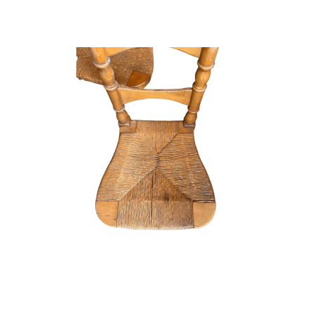 1960's Rush Seat Vintage Ladder Back Chairs - Thomasville - Little Boho Valley