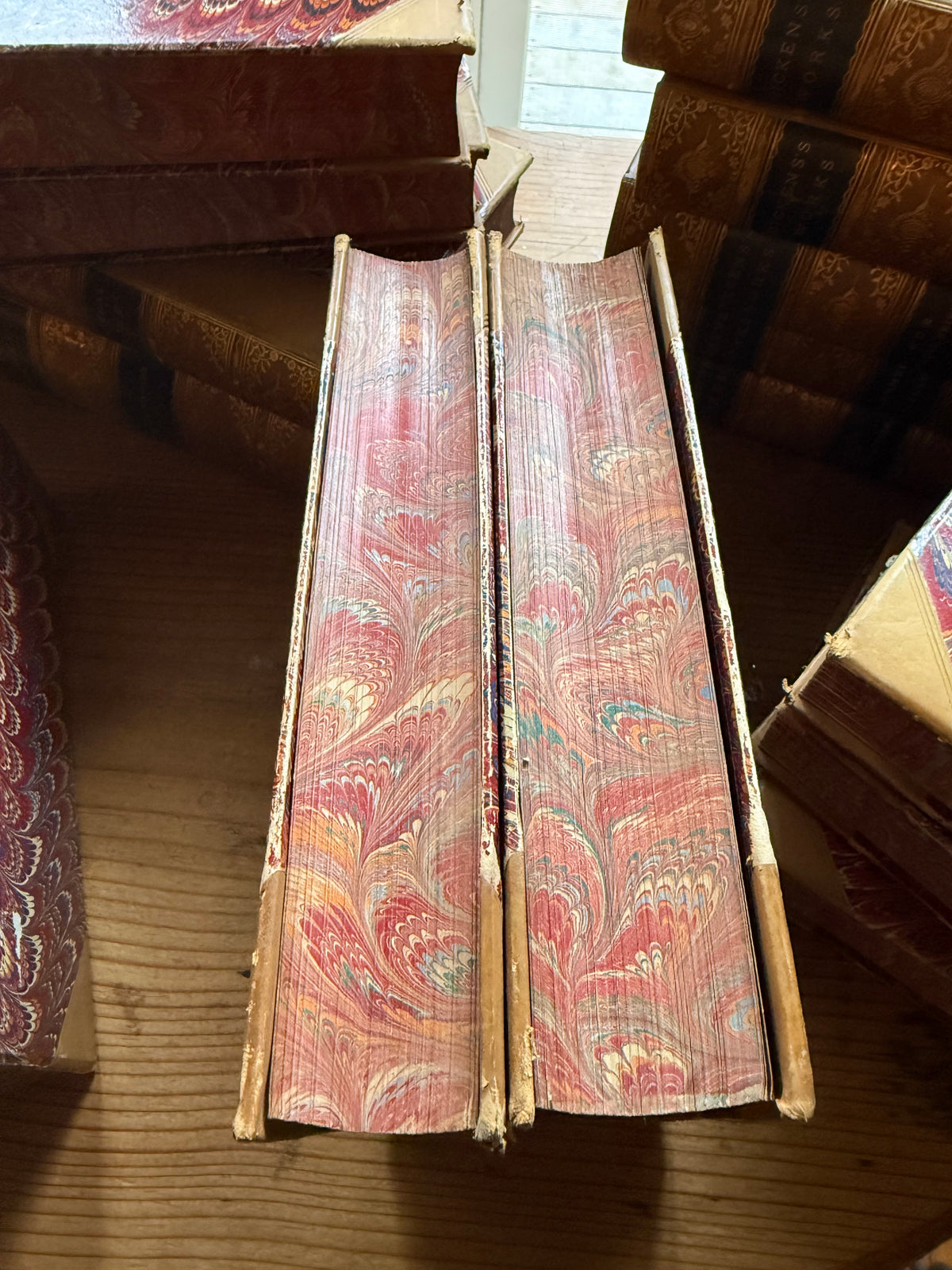 Antique Charles Dickens Books - Set of 17