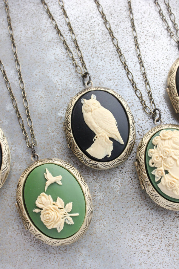 A Pocket of Posies - Owl Necklace | Photo Locket Necklace | Woodland Creatures: 18 Inches - Little Boho Valley