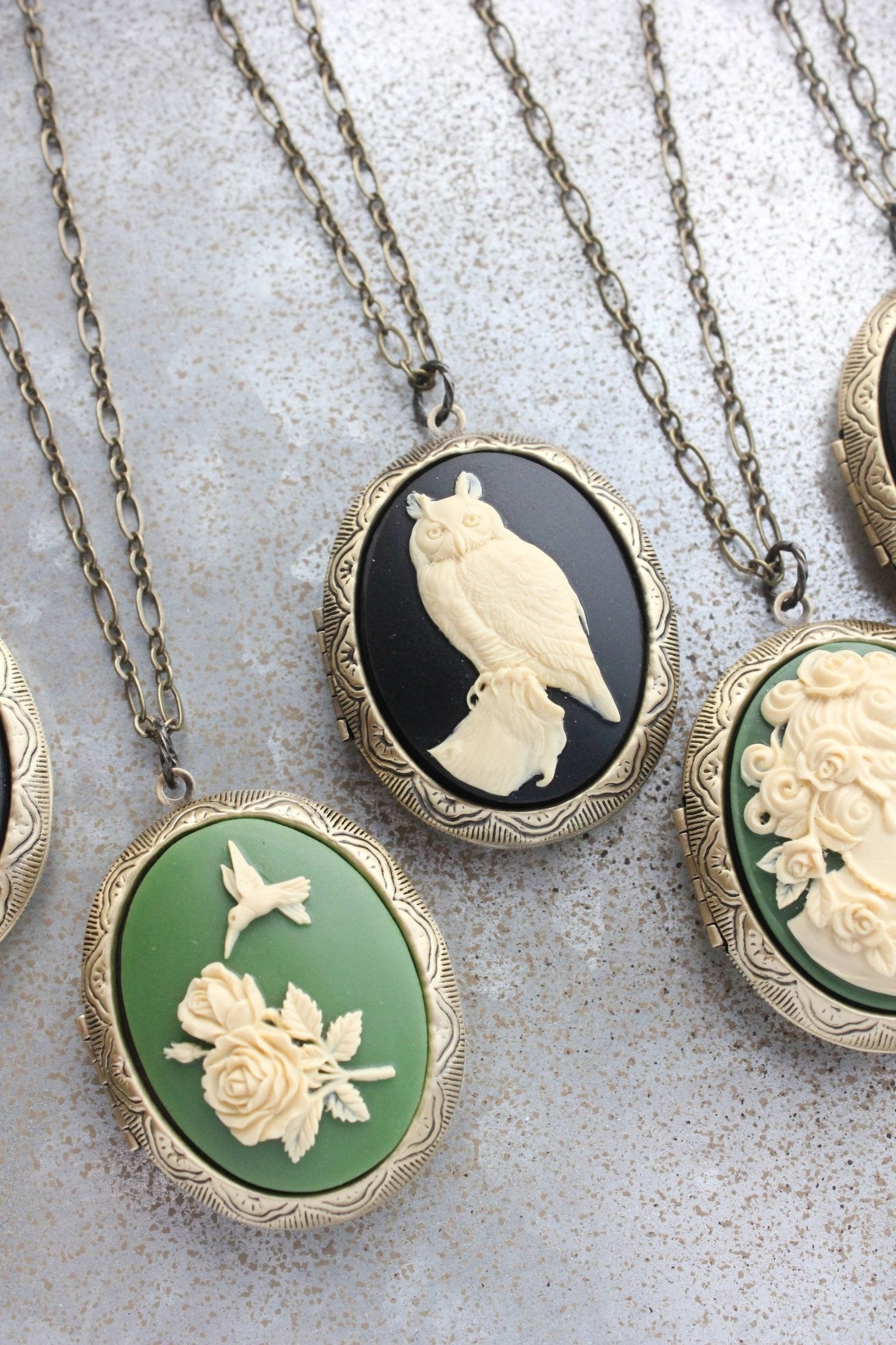 A Pocket of Posies - Owl Necklace | Photo Locket Necklace | Woodland Creatures: 26 Inches - Little Boho Valley