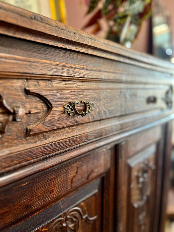 Antique Primitive Style Wooden Cabinet - Little Boho Valley