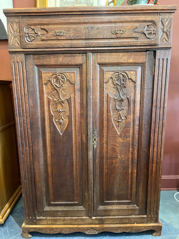 Antique Primitive Style Wooden Cabinet - Little Boho Valley