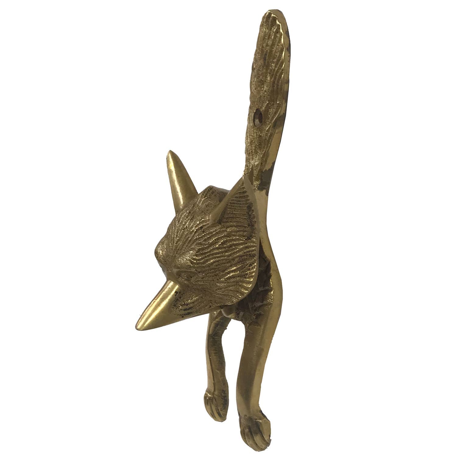 Antiqued Brass Fox Door Knocker - 6 1/4 “ - Little Boho Valley