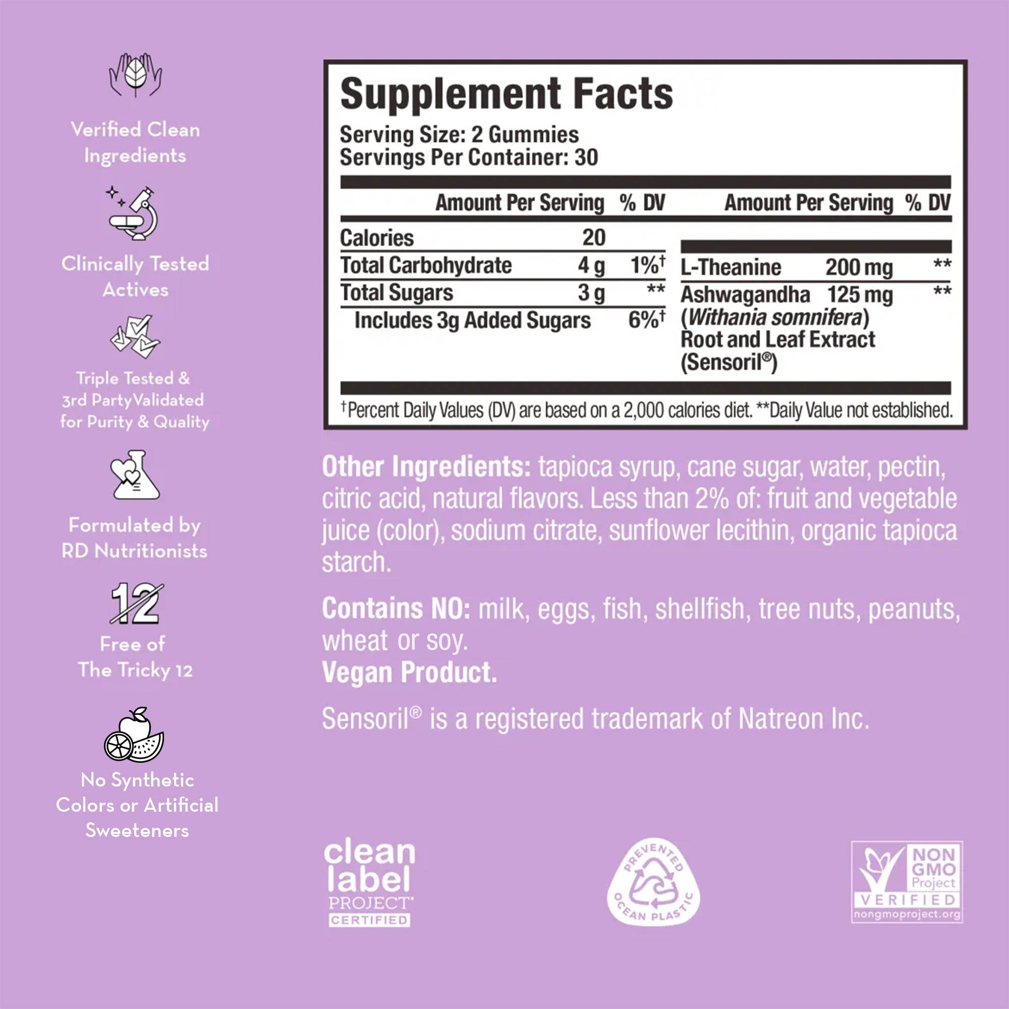 Hum Nutrition - ASHWAGANDHA CALM GUMMIES FOR STRESS & RELAXATION - Little Boho Valley