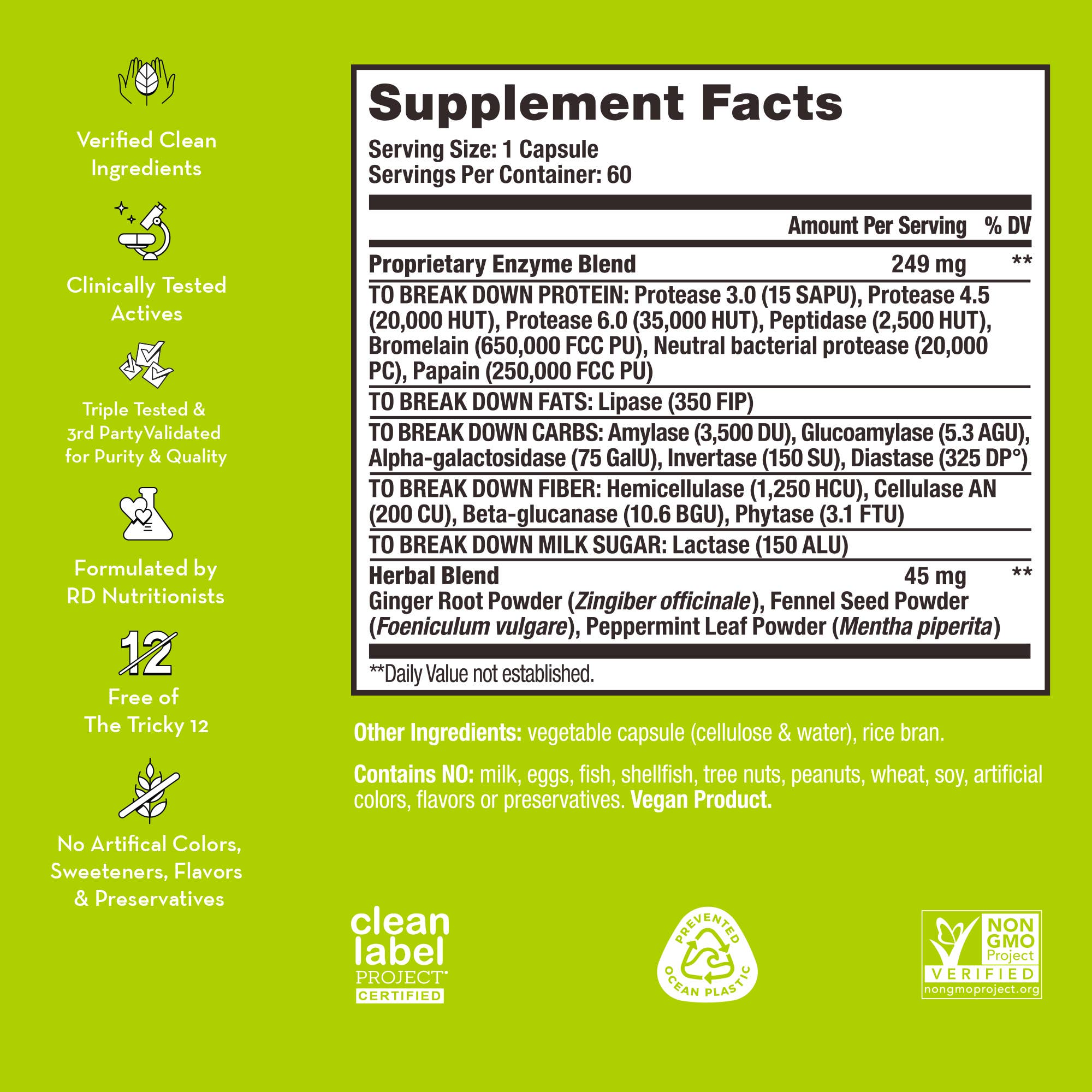 Hum Nutrition - FLATTER ME CAPSULES FOR DIGESTIVE HEALTH & BLOATING RELIEF - Little Boho Valley
