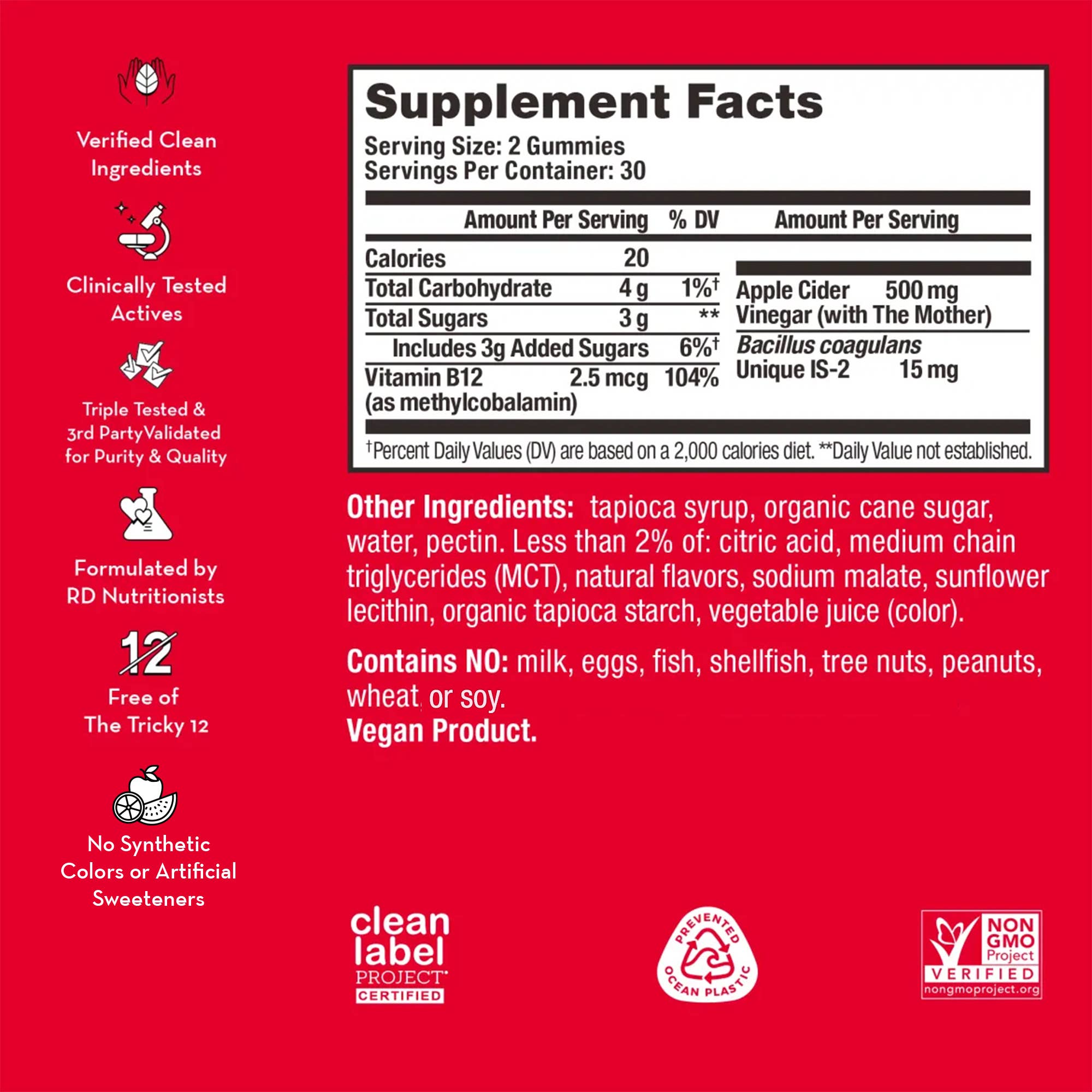 Hum Nutrition - PRO ACV GUMMIES FOR DIGESTIVE HEALTH & SUPPORTS METABOLISM - Little Boho Valley