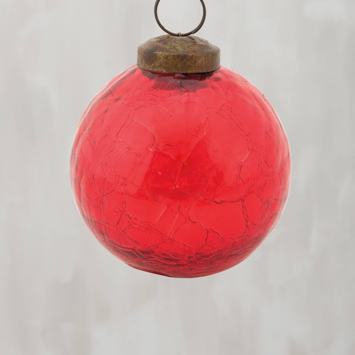 Primitives by Kathy - Red Ball Glass Ornament Sm - Little Boho Valley