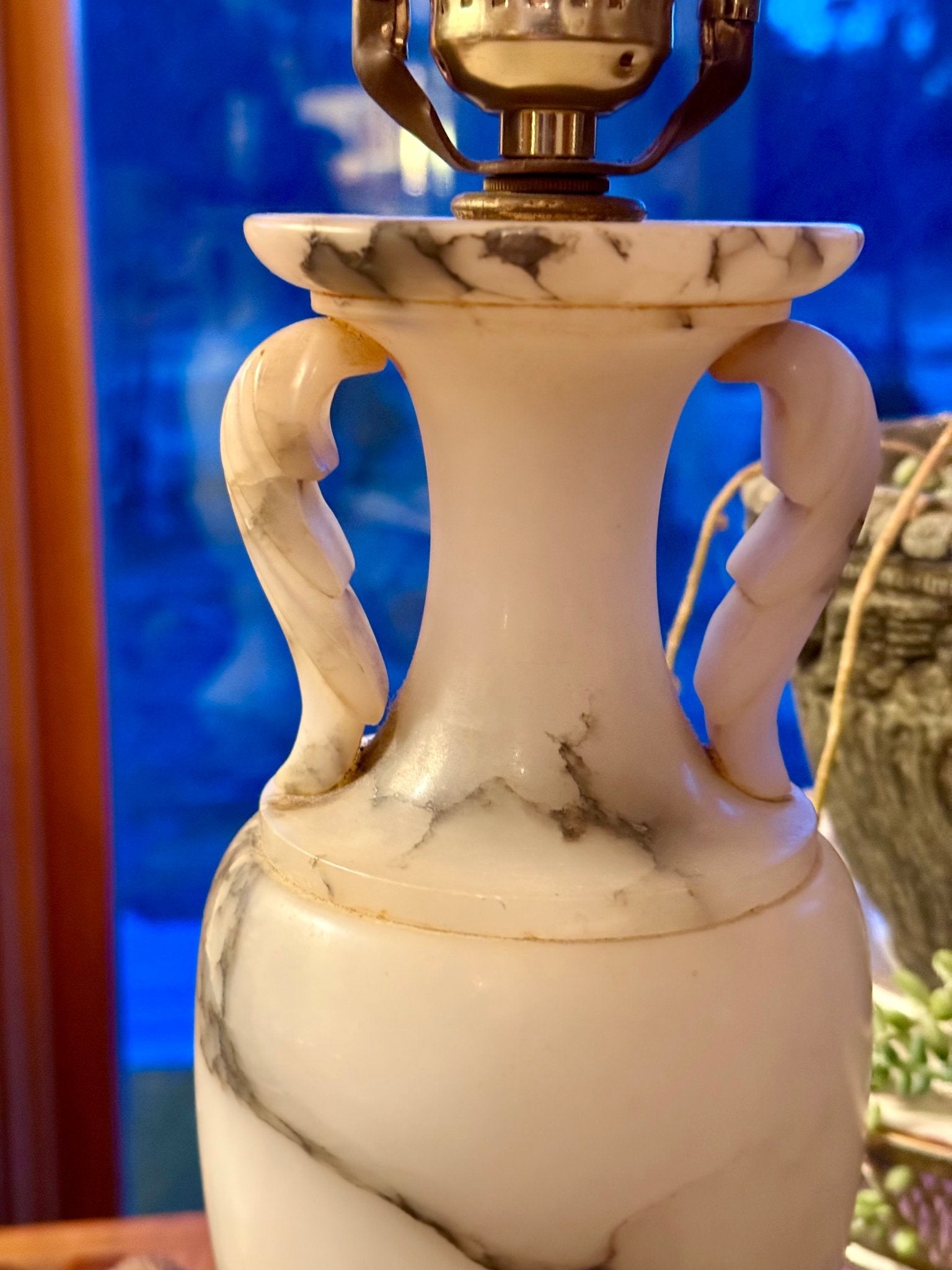 Vintage Alabaster Lamp - (shade not included) - Little Boho Valley