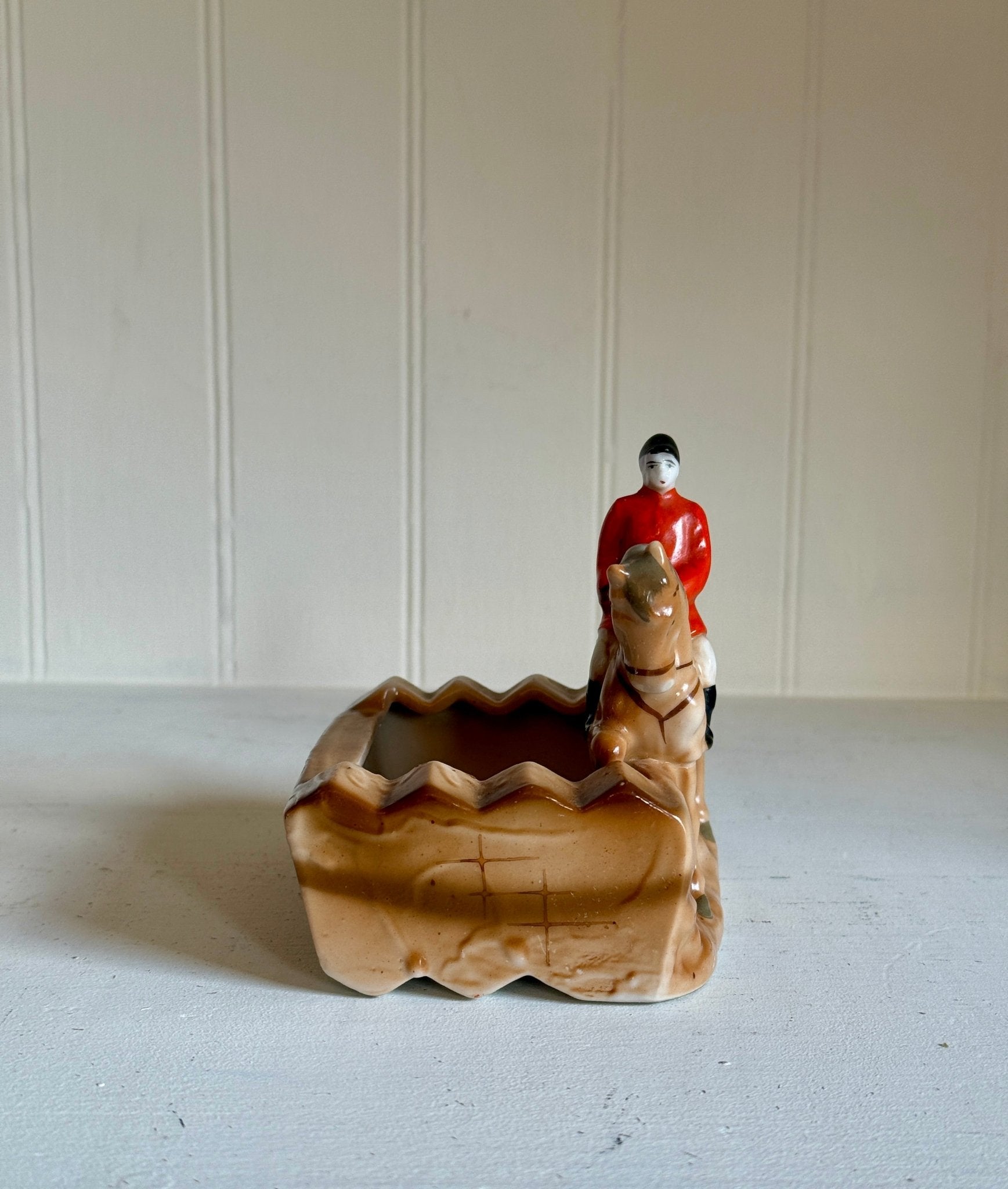 Vintage Ashtray - Horse and Jockey - Little Boho Valley