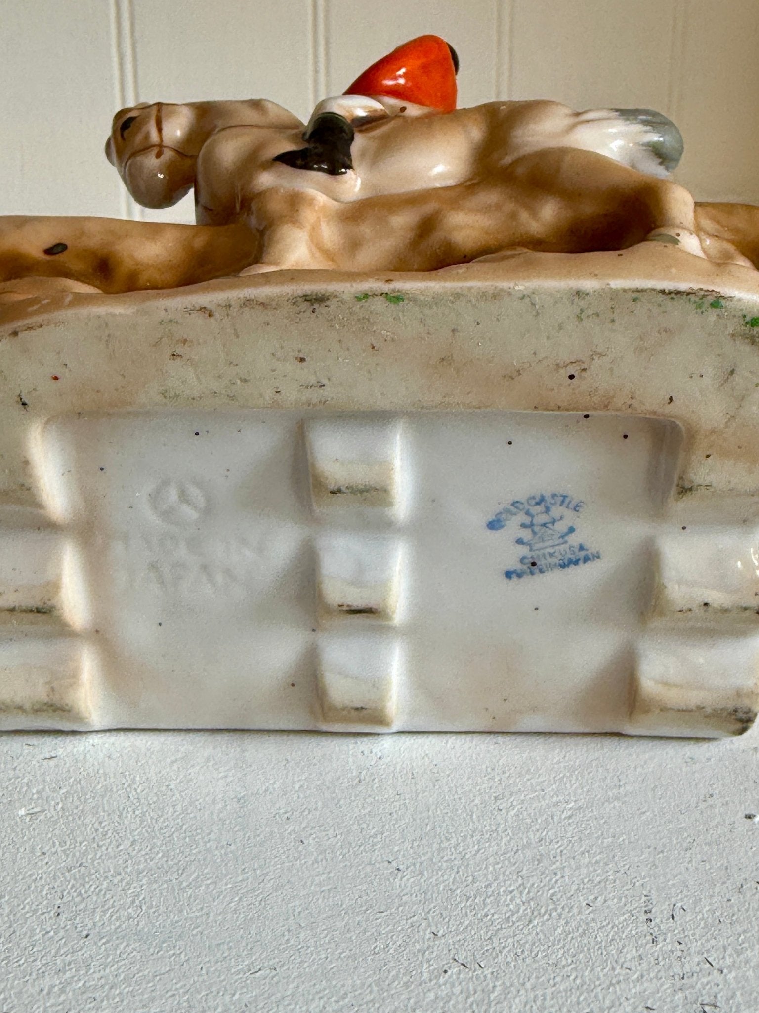 Vintage Ashtray - Horse and Jockey - Little Boho Valley