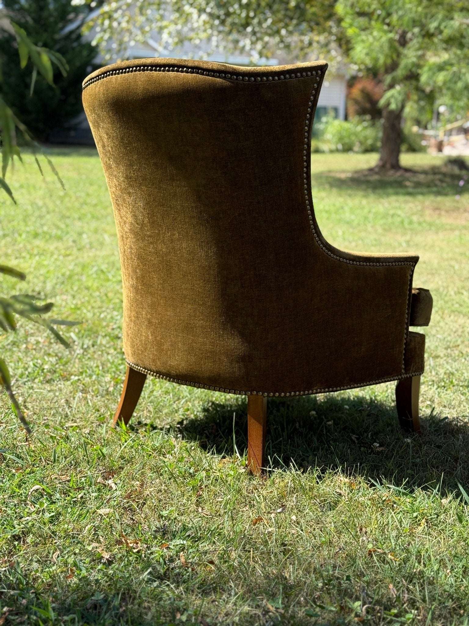 Vintage Bombay Co. Olive Green Chairs - a Pair - Little Boho Valley