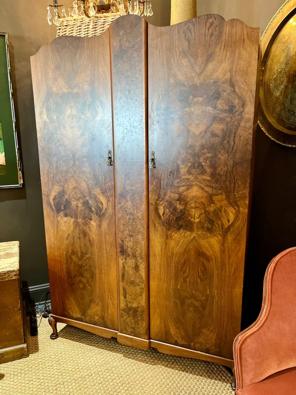 Vintage Burlwood Armoire - Little Boho Valley