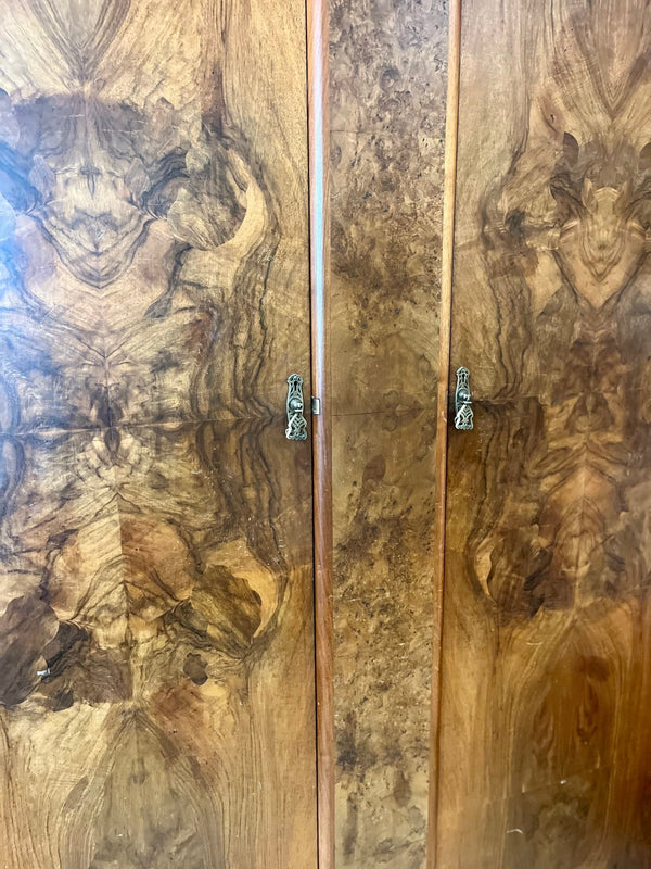 Vintage Burlwood Armoire - Little Boho Valley