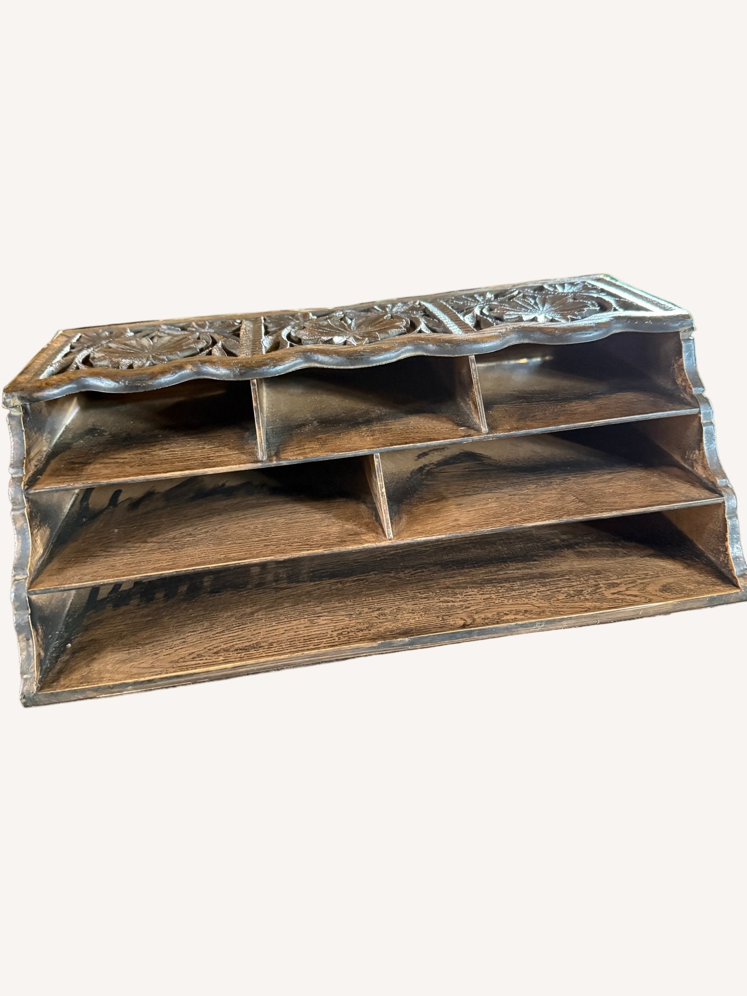 Vintage Faux Wooden Desk Organizer - Little Boho Valley