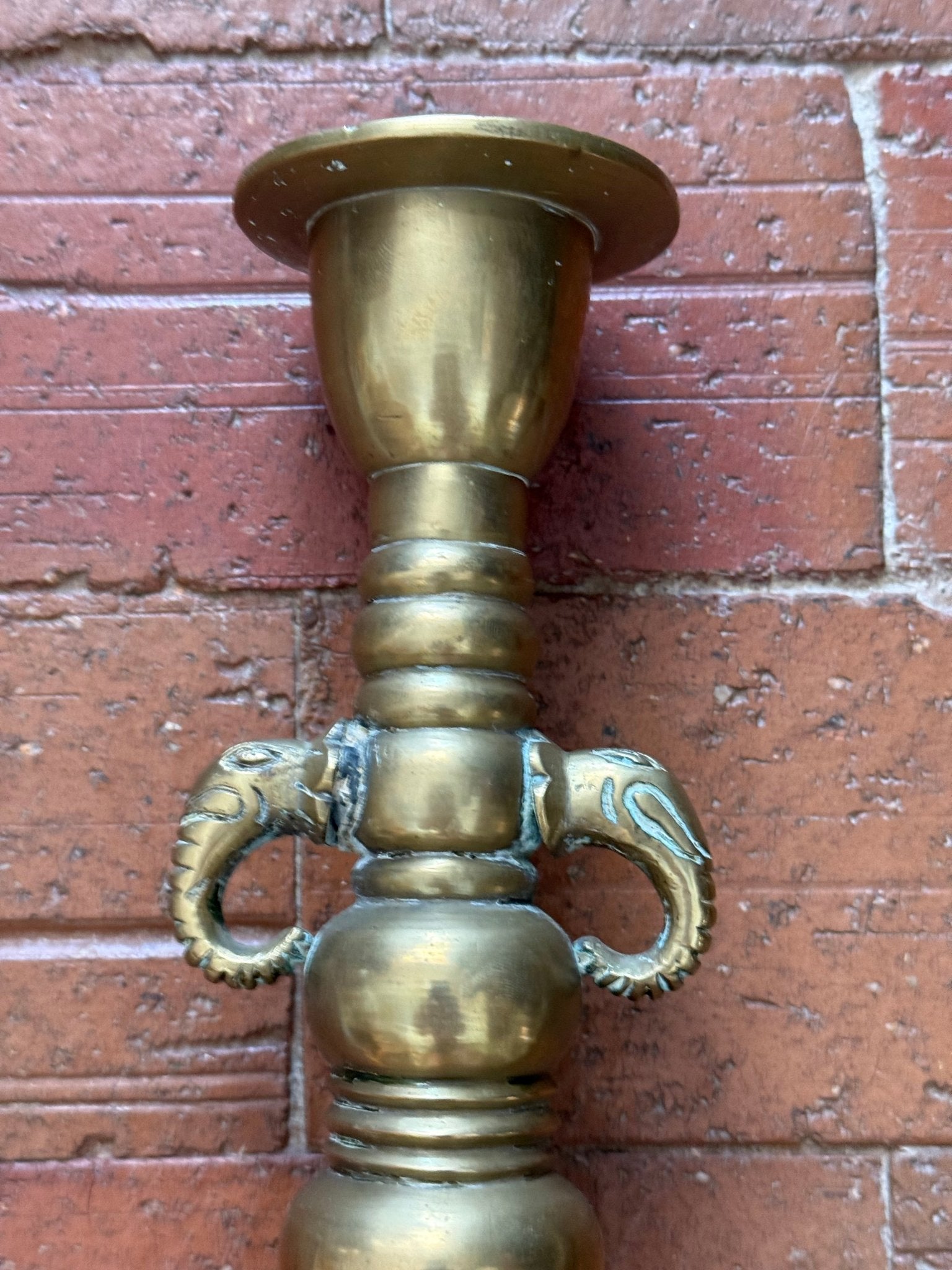 Vintage Large Brass Candle Holders - Little Boho Valley