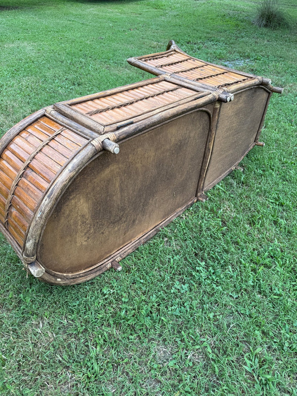 Vintage Split Bamboo Chaise Lounge - Little Boho Valley
