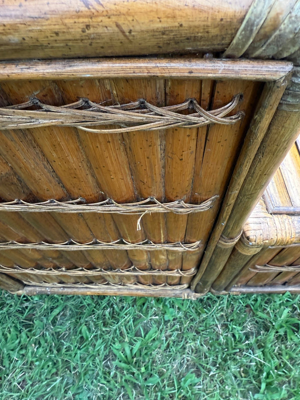 Vintage Split Bamboo Chaise Lounge - Little Boho Valley