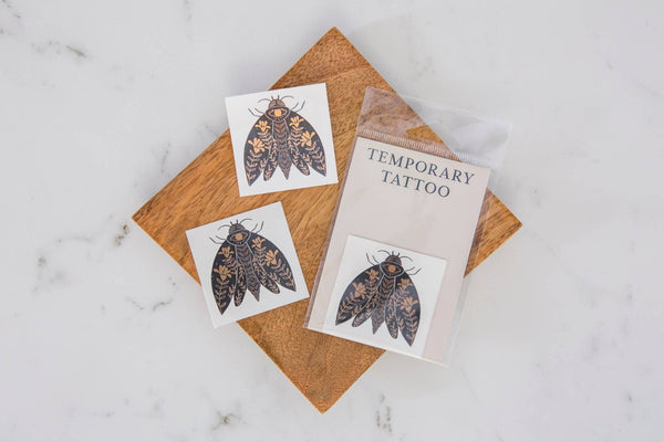 Amicreative - Temporary Tattoo - 2" Metallic Moth - Little Boho Valley