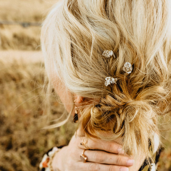 Rustic Souls - Herkimer Diamond Hair pin - Little Boho Valley