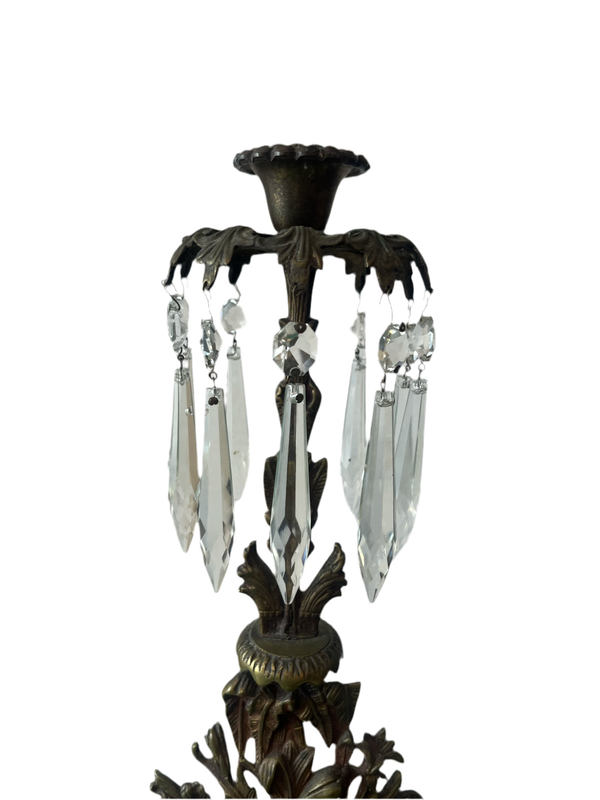 Antique 1800’s Brass Gilt Girandoles Candelabra Set