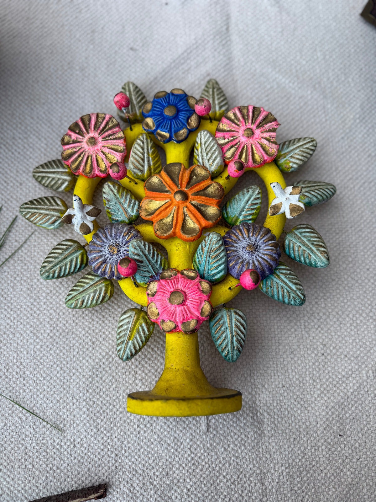 Vintage Mexican Tree of Life - Folk Art Sculpture