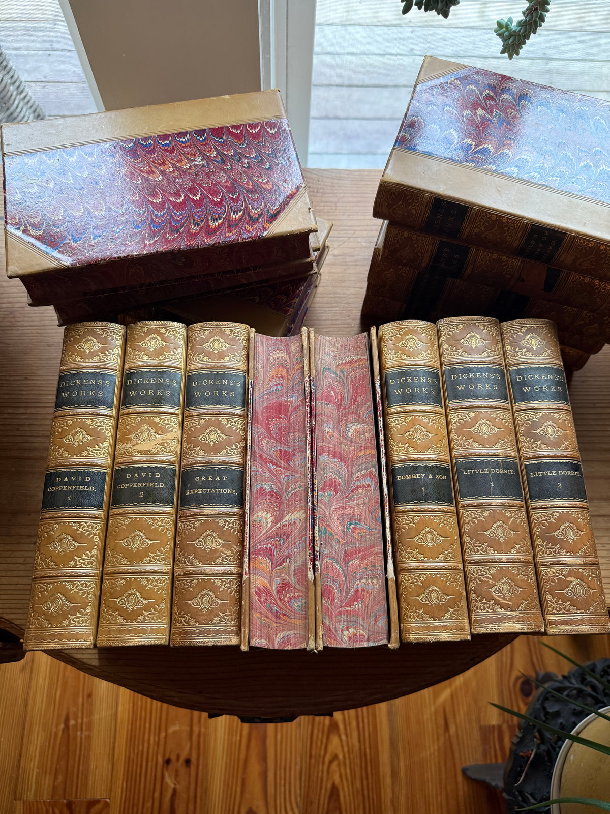 Antique Charles Dickens Books - Set of 17