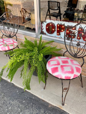 Pair of metal chairs