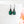 A Pocket of Posies - Emerald  Green Earrings | Vintage Glass Jewels | Black Drops