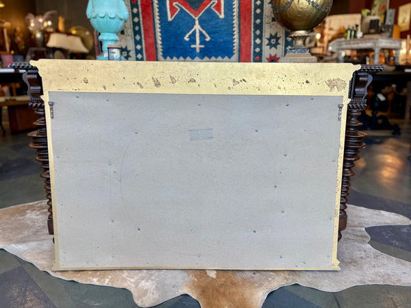Gold ornate fire mantel mirror