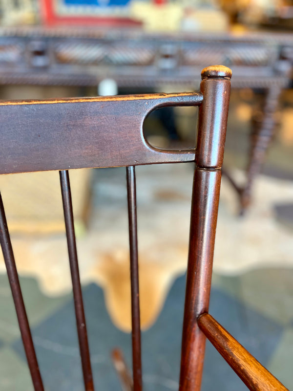 Carved wood rocking chair
