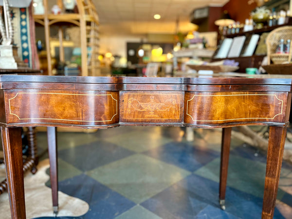 Antique Federal Inlaid Mahogany Card Table
