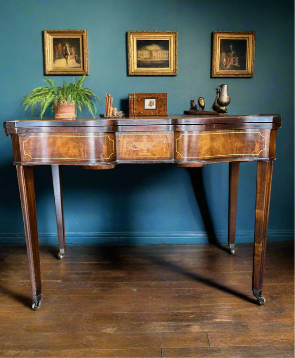 Antique Federal Inlaid Mahogany Card Table