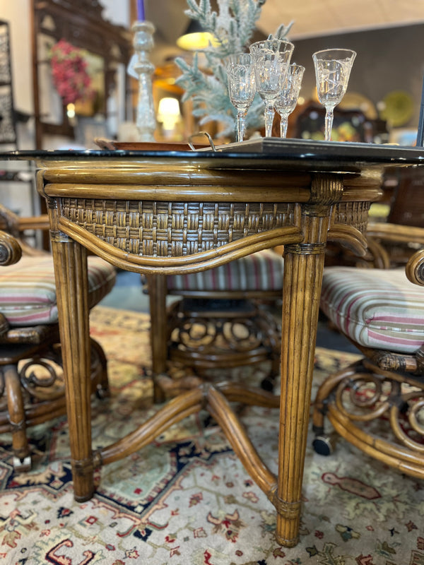 Vintage rattan table base