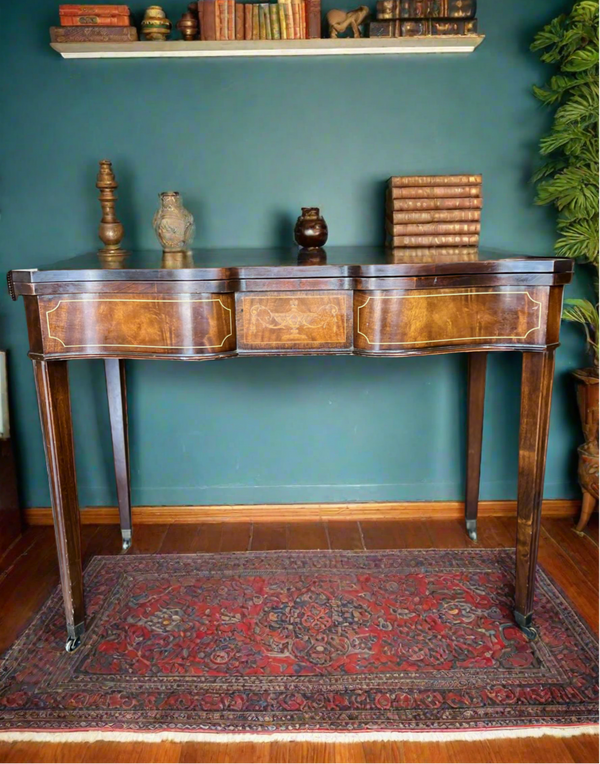 Antique Federal Inlaid Mahogany Card Table