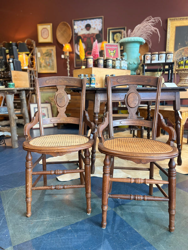 Antique wood chairs