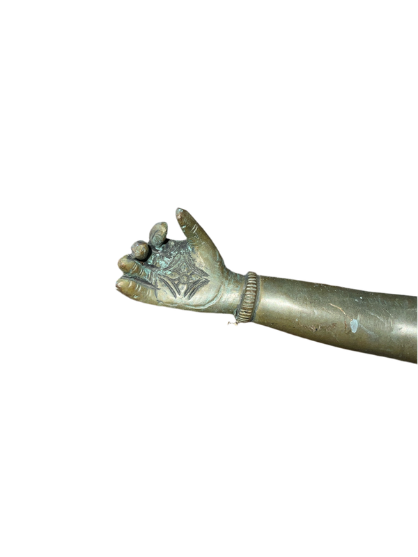 Vintage Patina Brass Hindu Diety Statue