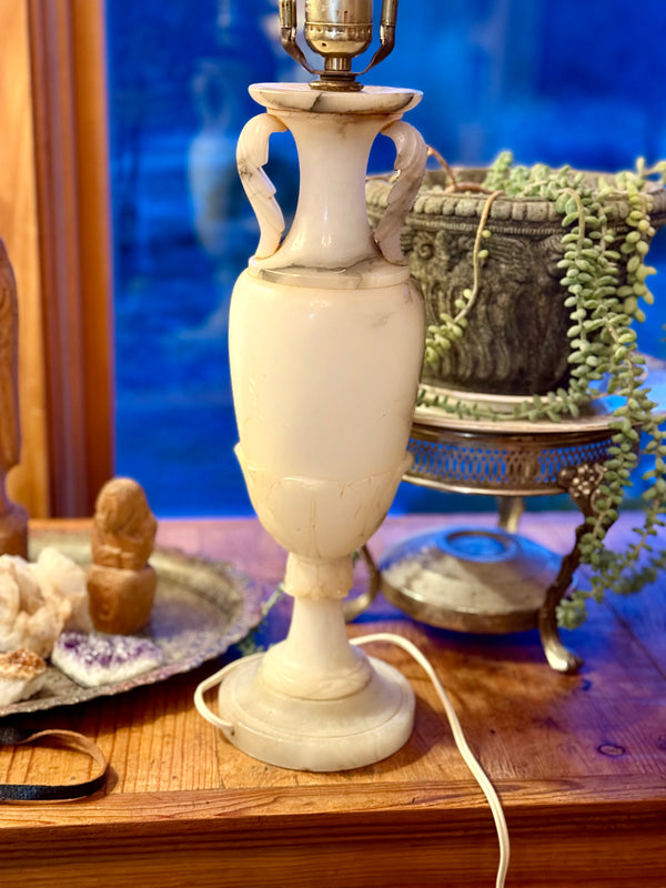 Vintage Alabaster Lamp - (shade not included)