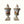 Two decorative urns with floral designs 