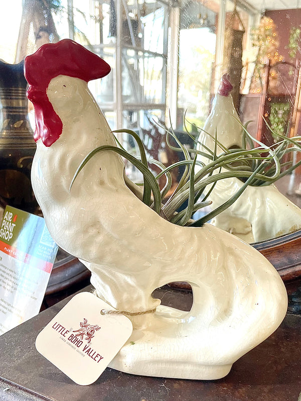small rooster vintage decor