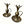 Two brass candle holders 