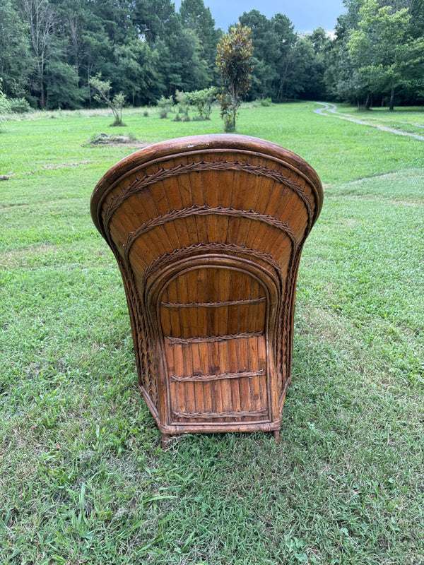 Split bamboo chaise lounge