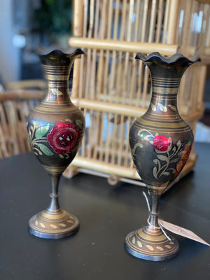 Vintage brass vases