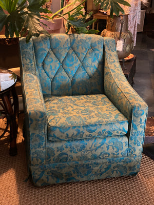 Vintage blue floral chair