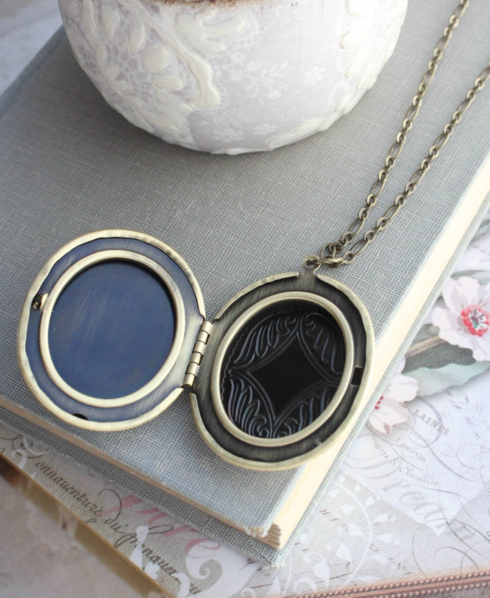 A Pocket of Posies - Owl Necklace | Photo Locket Necklace | Woodland Creatures: 26 Inches - Little Boho Valley