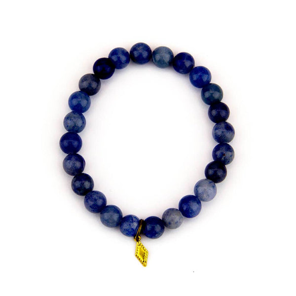 Santore Jewelry Company - Blue Adventurine Stone Mala Bracelet