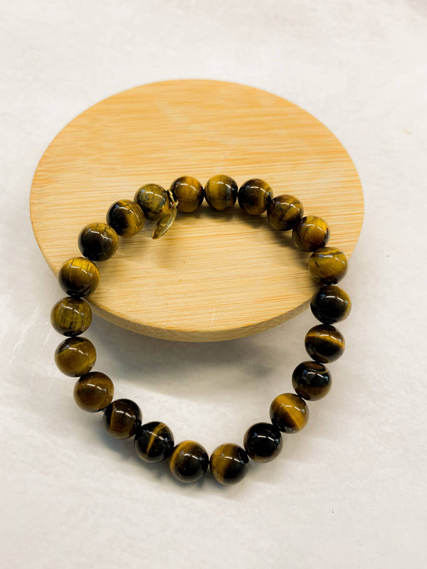 Santore Jewelry Company - Tiger Eye Mala Bead Stone Bracelet
