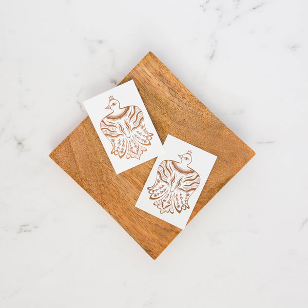 Amicreative - Temporary Tattoo - 3" Metallic Desert Bird - Little Boho Valley
