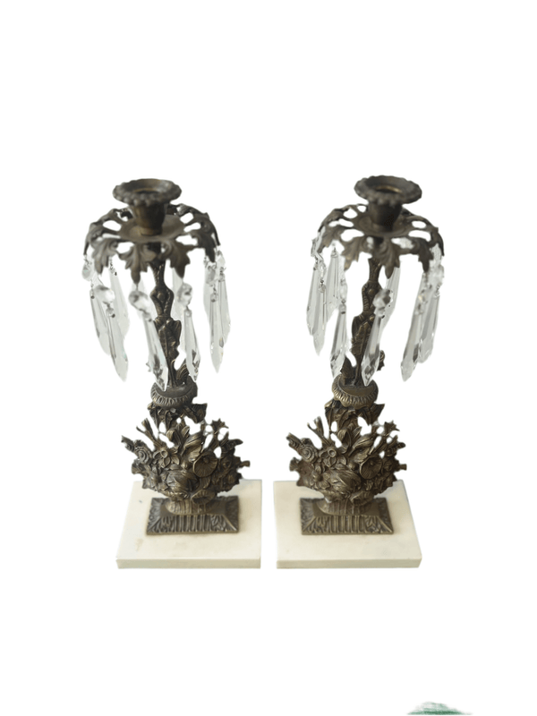 Antique 1800’s Brass Gilt Girandoles Candelabra Set - Little Boho Valley