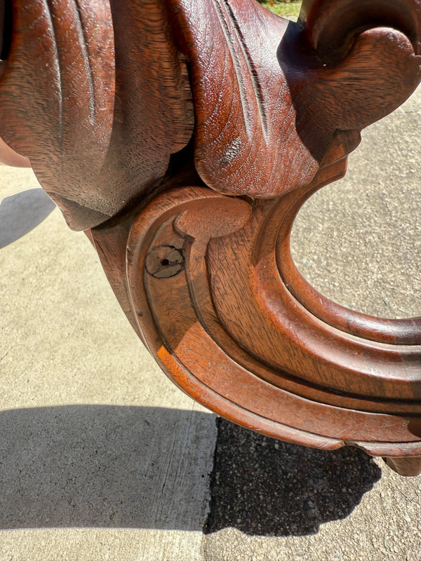 Antique Victorian Brooks Oval Marble Top Table - Little Boho Valley